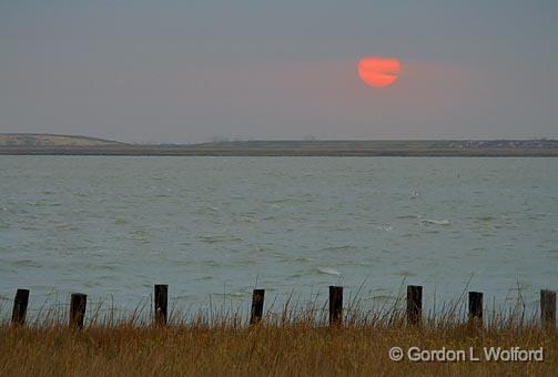 Red Sun Setting_31249-51.jpg - Powderhorn Lake photographed along the Gulf coast near Port Lavaca, Texas, USA.